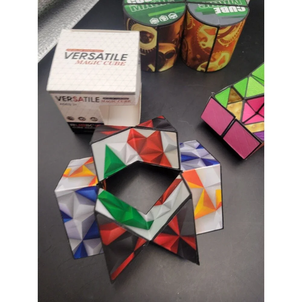 Versatile Magic Cube - 3D Puzzle Cubes - Fidget Toys Lot of 5 Puzzles